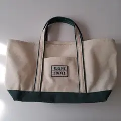 TULLY'S COFFEE トートバッグ ベージュ/グリーン