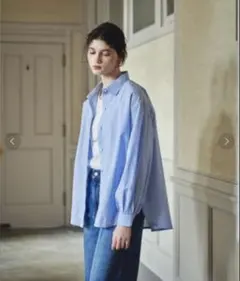 【美品】アーバンリサーチサニーレーベル エアリーコットンアソートストライプシャツ