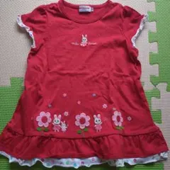 miki house 赤いチュニック 100cm