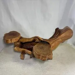 △インテリア 天板のサイズ約44×19cm｜天然木 切り株 花台 盆栽台 置物