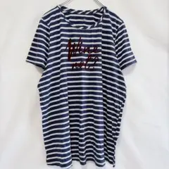 ★オールドネイビー 半袖Tシャツ ボーダー柄 XL 紺 綿 ネイビー　ゆったり