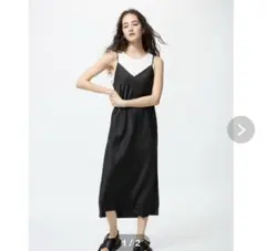 UNIQLO キャミソールワンピース ブラック L