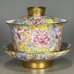 美品】オールドノリタケ 牡丹紋 三つ脚 金彩装飾 シュガーボウル 金