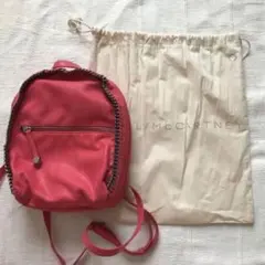 美品 ステラマッカートニー ファラベラ ミニバックパック ピンク