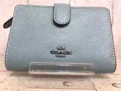 COACH コーチ 二つ折り財布 黒 F11484 ロゴ金具 L字ファスナーのサムネイル