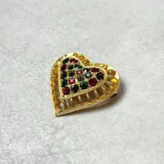 NINA RICCI ニナリッチ ブローチ ハート マルチカラー ヴィンテージ