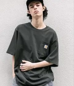 Carhartt 半袖 Tシャツ ビッグシルエット ワンポイントロゴ ブラック