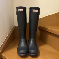 HUNTER 長靴 ネイビー バックル付き