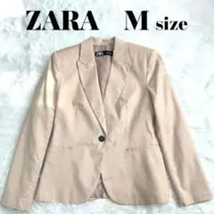 ✨美品✨ ZARA テーラードジャケット ピンク スーツ オフィス M きれいめのサムネイル