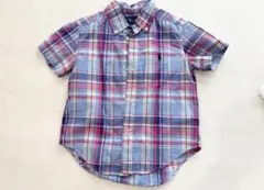 Ralph Lauren チェック柄 半袖シャツ 3T