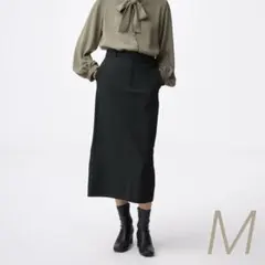 【GU】ナローロングスカート　M 黒