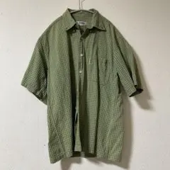 チェック シャツ グリーン