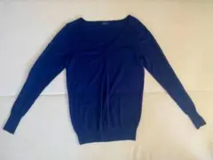 【値下げ】 SHIPS ネイビー Vネック 長袖ニット