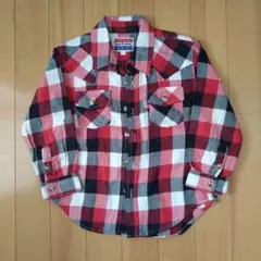 お値下げ中! チェックシャツ 赤 100 DaddyOhDaddy