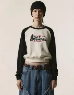 LMC トレーナー WM RAVE RAGLAN SWEAT ブラック 韓国のサムネイル