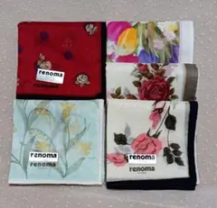 【未使用品】レノマ レディース ハンカチ5枚Ｂ