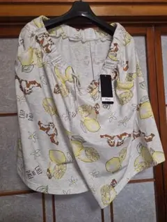 しまむらディズニーDisney チップとデールレモン柄ショートパンツ４L
