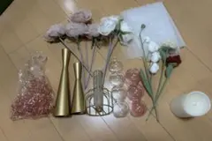 ウェルカムスペース　アートフラワー　花瓶　テーブルナンバースタンド　セット