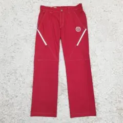 ラッセルノ メンズ ゴルフウェア ストレッチ ロングパンツ 長ズボン レッド M