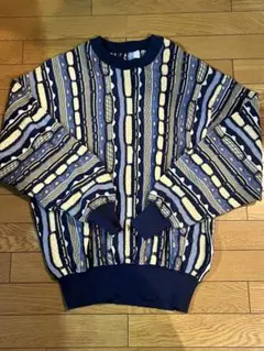 3Dニットセーター ネイビー