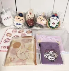 ちいかわ　サンリオキャラクターズ　ポーチ　ベーカリー　マスコット　うさぎ　いくら