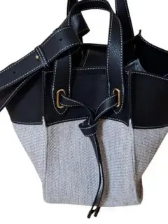 美品☆VIS【マルチWAY】ツイードコンビフロントタイバッグ