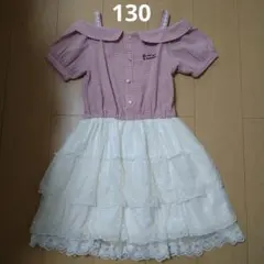 130 赤チェックオフショルダーワンピース