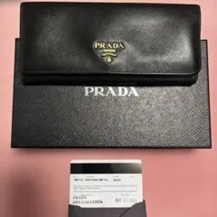 山*ん様 PRADA 長財布 レザー ブラックのサムネイル