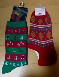 新品クリスマス 靴下2足組