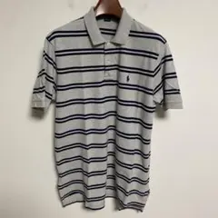 POLO RALPH LAUREN ポロシャツ グレー/ネイビー ボーダー LL