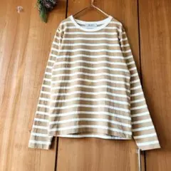 【ナノアンドコー】コットン100%　長袖 カットソー ボーダー