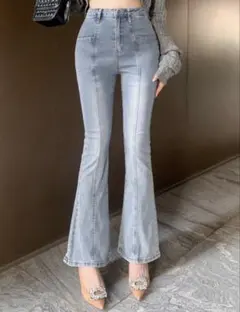 SHEIN DAZY フレアデニムパンツ