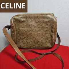オールド CELINE マカダム柄 Cロゴ 馬車ロゴ ショルダーバッグ ベージュ