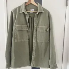 ZARA リラックスフィット シャツジャケット M オリーブグリーン