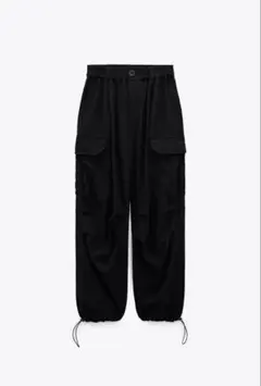 ZARA ソフトカーゴパンツ ブラック XS-S号