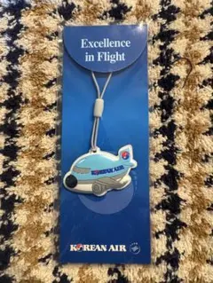 KOREAN AIR 飛行機 ストラップ1 非売品のサムネイル