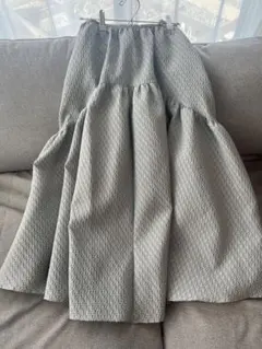 Bluelea ブルレア　ジャガードスカート　グレー 着用1回❗️Mサイズ　38 Bluelea ブルレア ジャガードスカート グレー 着用1回❗️Mサイズ 38