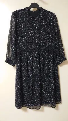 【未使用品】UNIQLO/ユニクロ 長袖ワンピース シフォンワンピース M