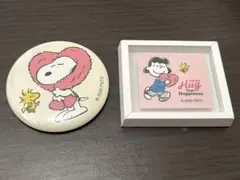 スヌーピー マグネット 缶バッジ タオル美術館 しあわせつむぐ展 会場限定