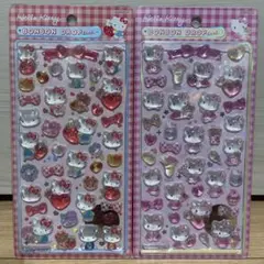 ボンボンドロップシール　ハローキティー 赤/ピンク 2セット