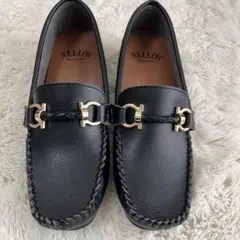 【美品】MELLOW ブラックレザー ローファー　22.0cm