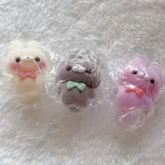 すくっとたっちさん　もふもふソフビますこっと　うさぎさんたっち　3体セット