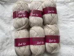 BANTAM 海外 英国製 ウール100％ クリーム色 毛糸 6玉セット