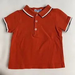 Jacadi 半袖ポロシャツ レッドオレンジ 18M