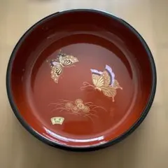 高級漆器 菓子器 蝶と花のデザイン
