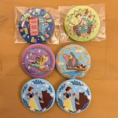 ディズニー　刺繍缶バッジ　4個セット