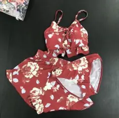 水着 3点セット　花柄 ビキニ