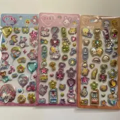 ぷくキラシール なっとうちゃん ふわふわらびちゃん まじかるみゅーちゃん