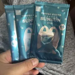 マクドナルド ハッピーセット PUPPET SUNSUN シール 3枚