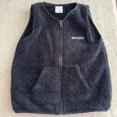 Champion ブラック フリースベスト ボアベスト 120センチ